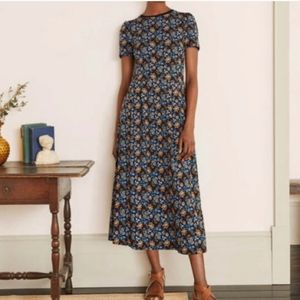 Boden Lucinda Jersey Midi Dress in Summer Chintz Floral size 16/18R